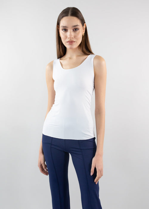 reversible scoop tank white