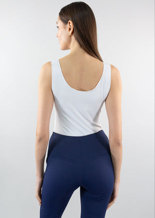 reversible scoop tank white