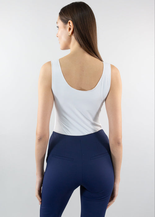 reversible scoop tank white
