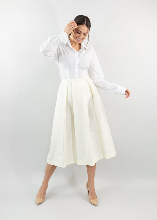 pleated bubble blouse