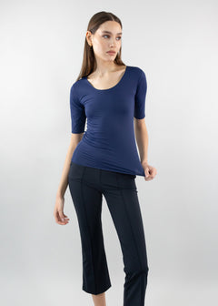 short sleeve reversible scoop navy