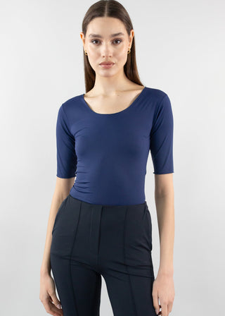 short sleeve reversible scoop navy