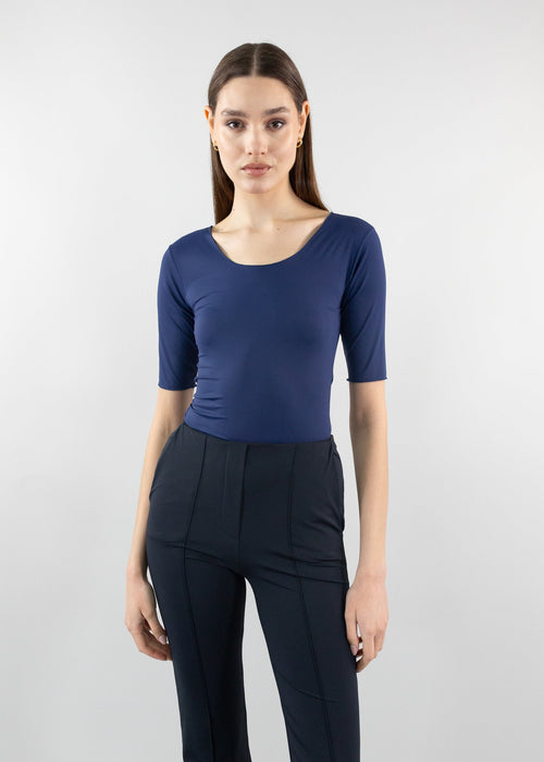 short sleeve reversible scoop navy