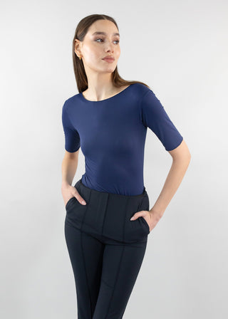 short sleeve reversible scoop navy