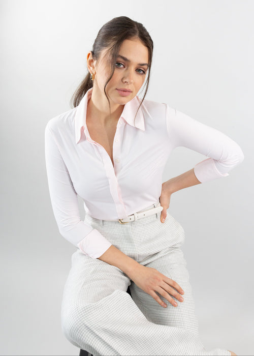 classic button up soft pink