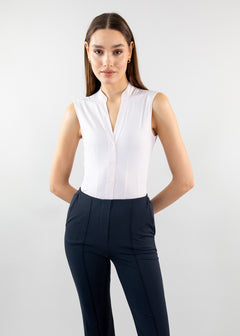 sleeveless vneck blouse