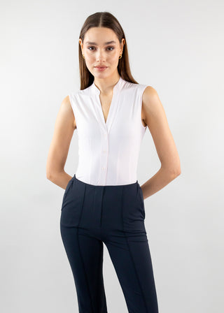 sleeveless vneck blouse