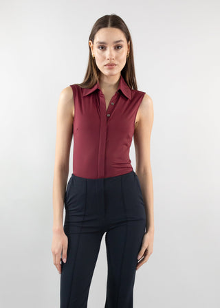 classic sleeveless button up
