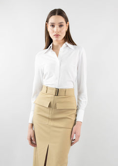 bubble blouse white