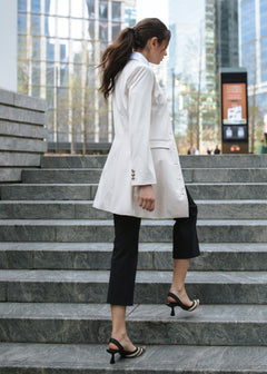jewel neck coat dress bisque