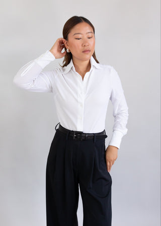 bubble blouse white