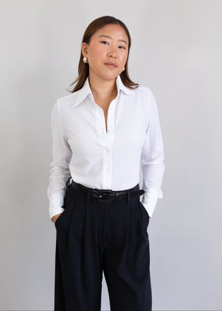 bubble blouse white