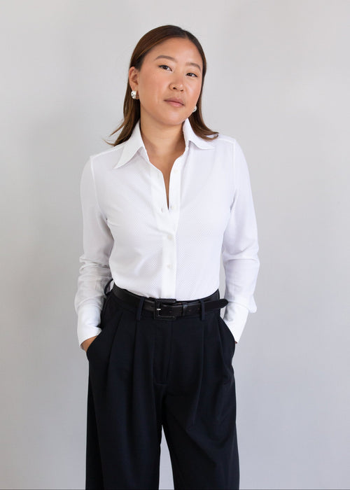 bubble blouse white