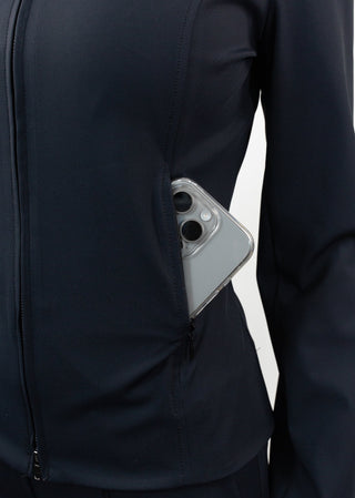 Fitted Double-Zipper Jacket Black