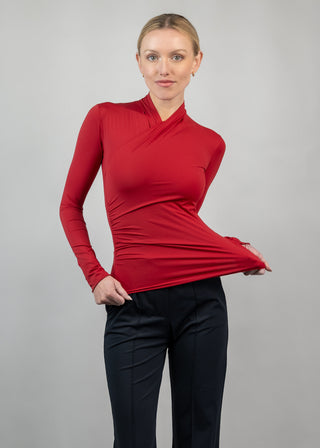 Silhouette Wrap Top | Ruby