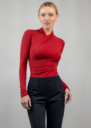 Silhouette Wrap Top | Ruby