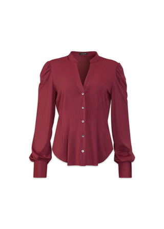 V-Neck Blouse Merlot