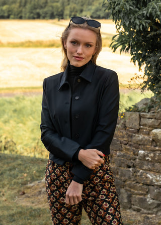 Structured Cropped Jacket | Black