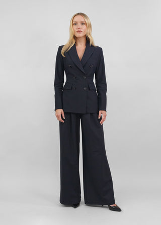 Hourglass Double Breasted Blazer | Black