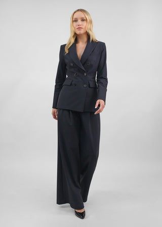 Hourglass Double Breasted Blazer | Black