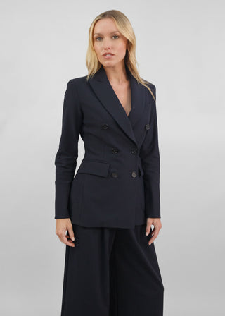 Hourglass Double Breasted Blazer | Black