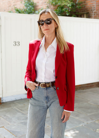 Classic Fitted Blazer | Ruby