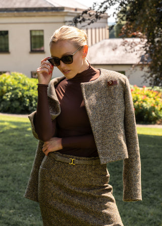 long sleeve turtleneck chocolate brown|Color:Chocolate Brown
