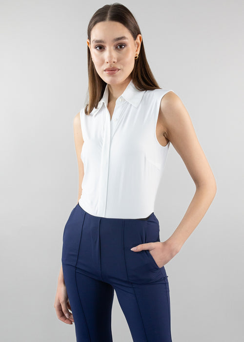 classic sleeveless white