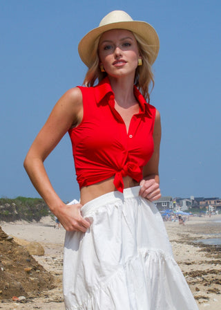 classic sleeveless red