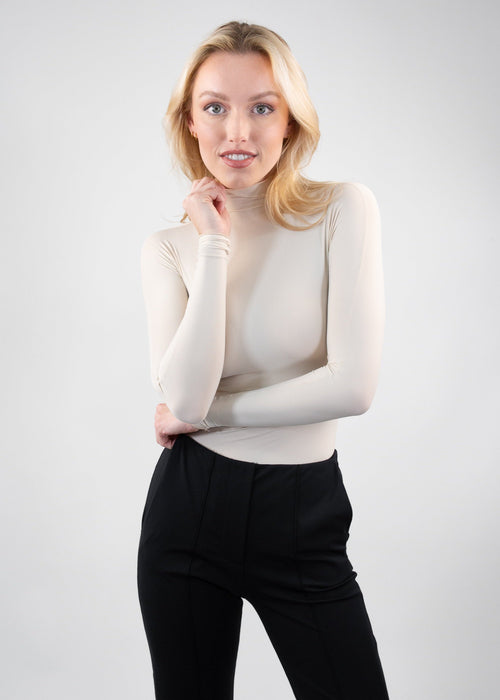 long sleeve turtleneck bisque