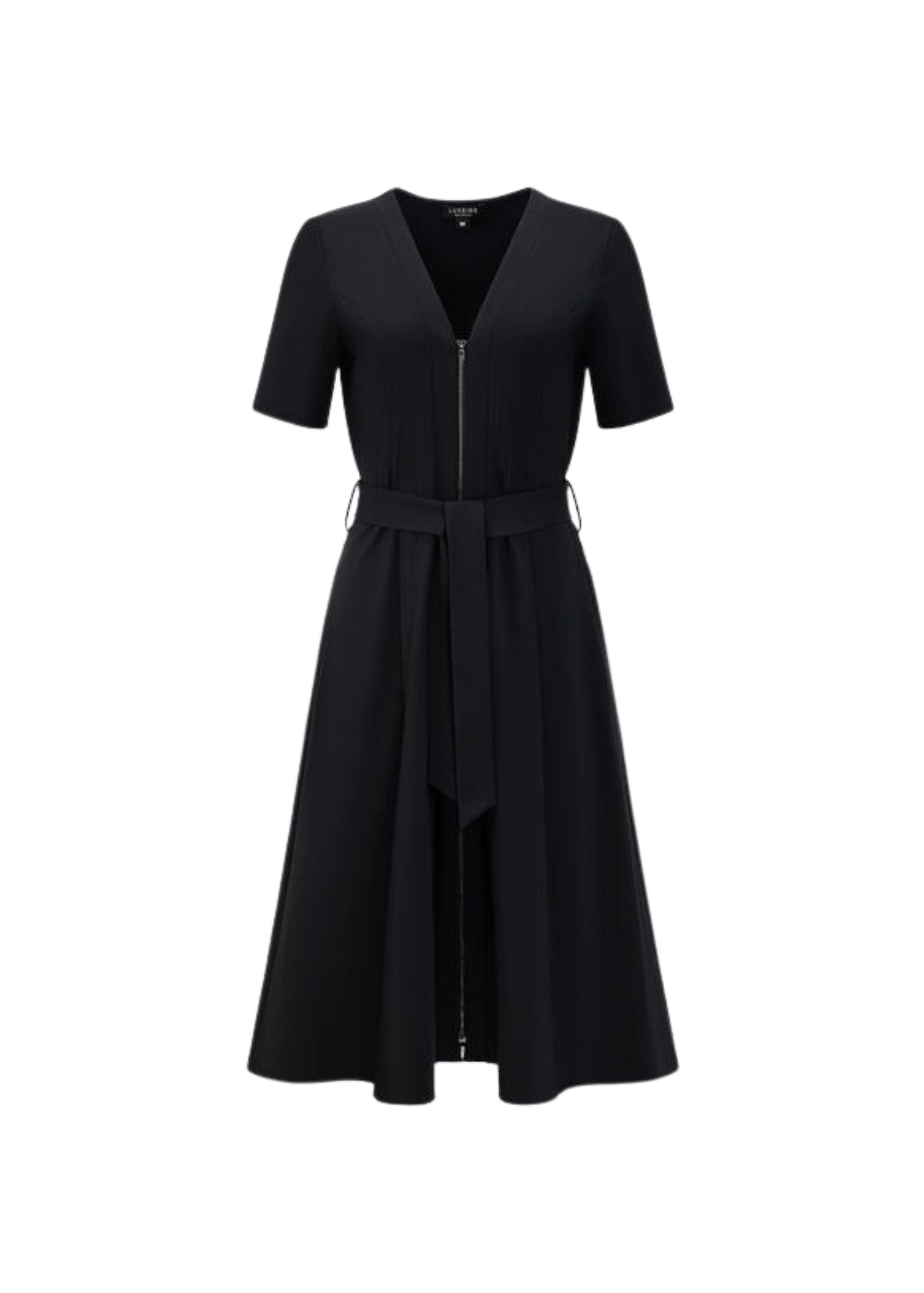 Double Zipper Fit-and-Flare Dress S / Black Double Zipper Fit-and-Flare Dress S / Black