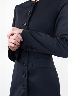 jewelneckcoatdressblack