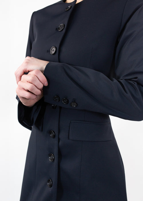jewelneckcoatdressblack
