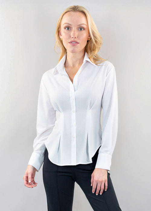 pleated bubble blouse