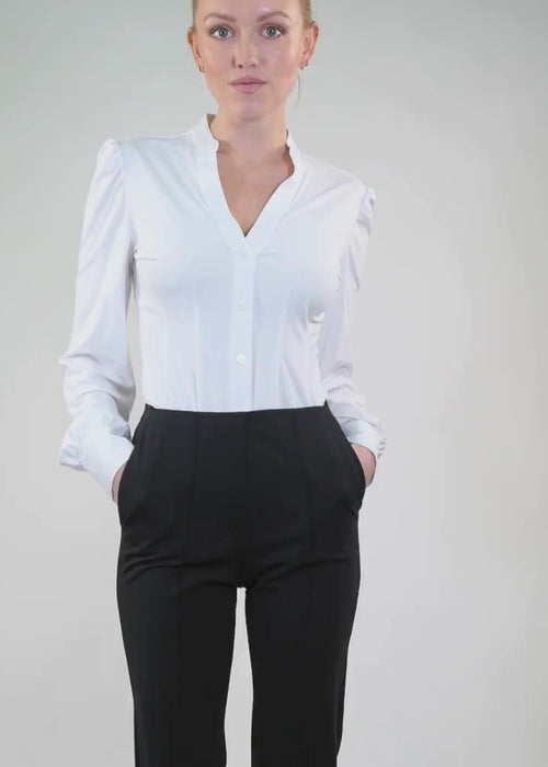 Vneck blouse white