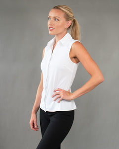Classic Sleeveless Button Up